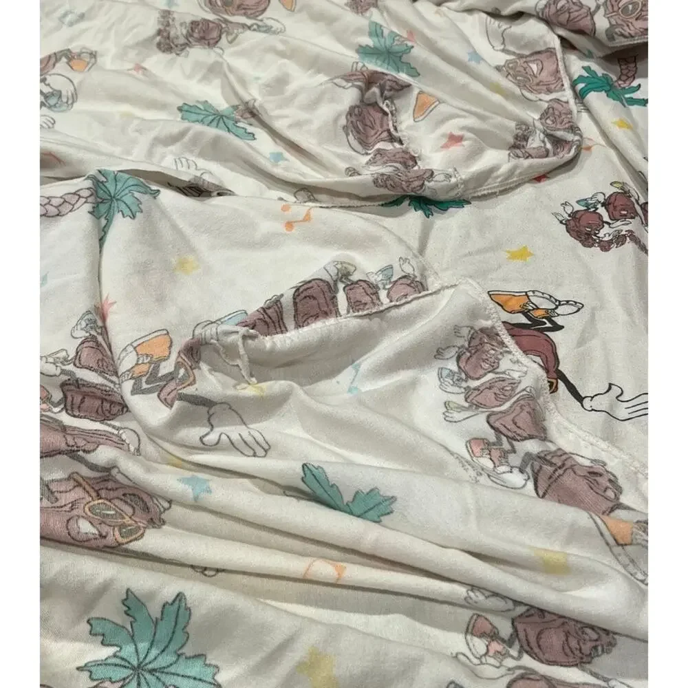Vintage 80s California Raisins Twin Sheet Set Sears Nostalgic Refashion Kidcore